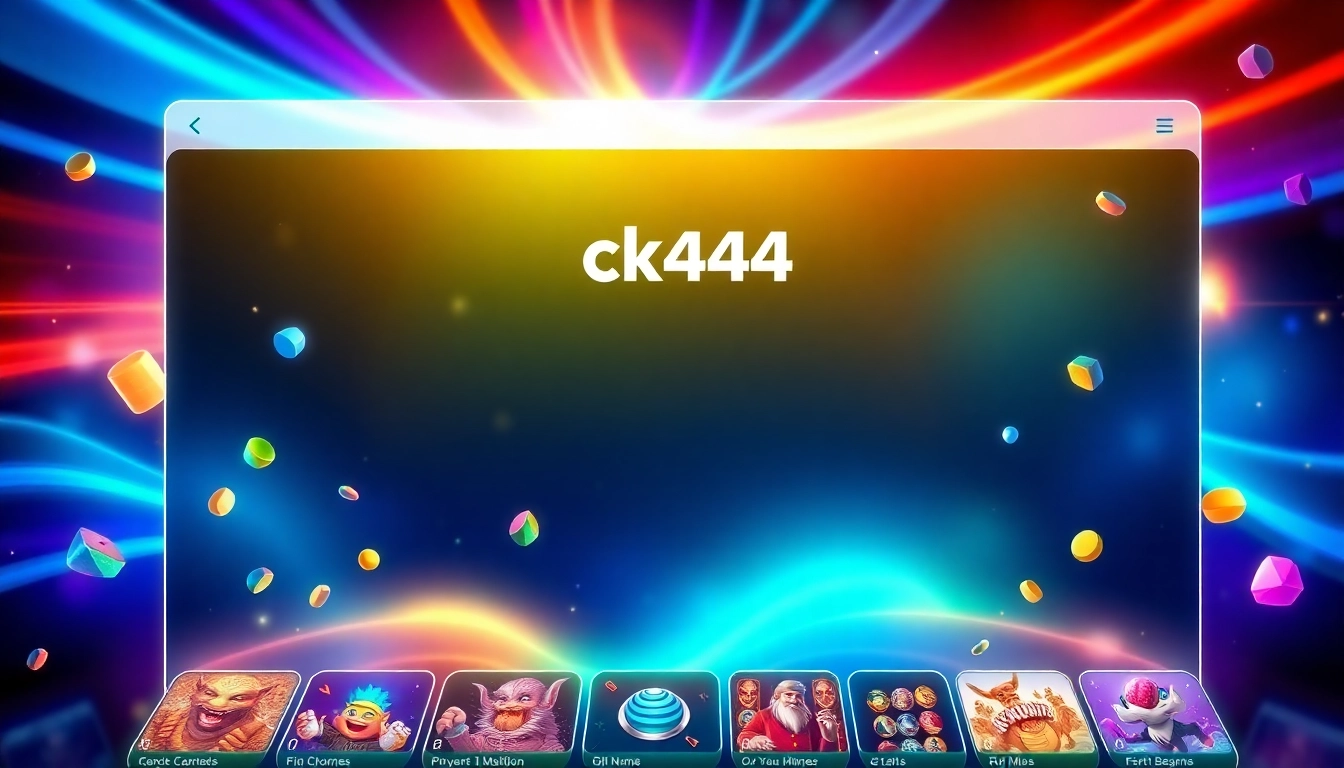 Access the ck444 login portal to start your gaming adventure on a vibrant, user-friendly platform with exciting game visuals and smooth navigation.