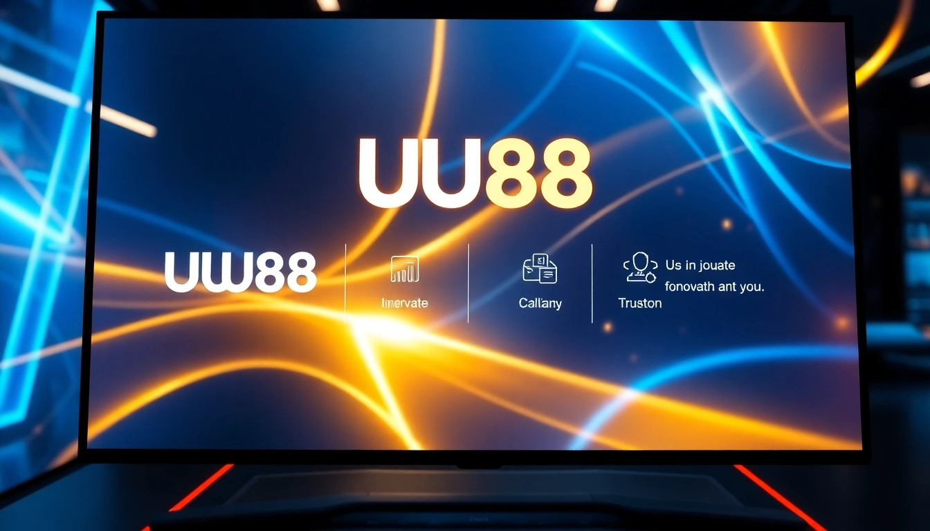 UU88 online platform interface with vibrant branding, highlighting security features and user-friendly design for seamless gaming experiences.