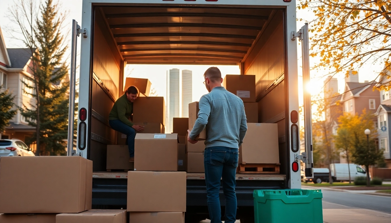 Get your trusted Calgary moving quote easily with professional movers in a vibrant neighborhood setting, ensuring stress-free relocation.