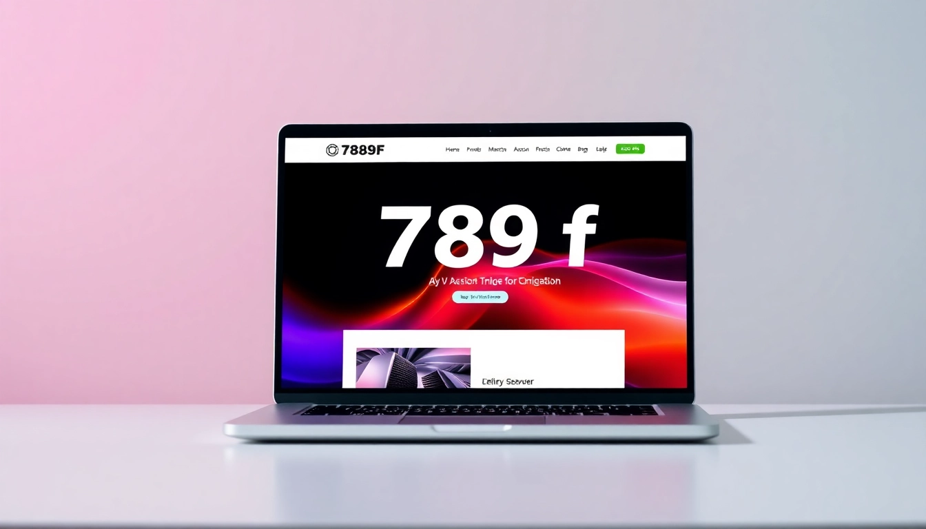 789f website homepage showing modern interface with vibrant colors and user-friendly layout, highlighting professional online presence.