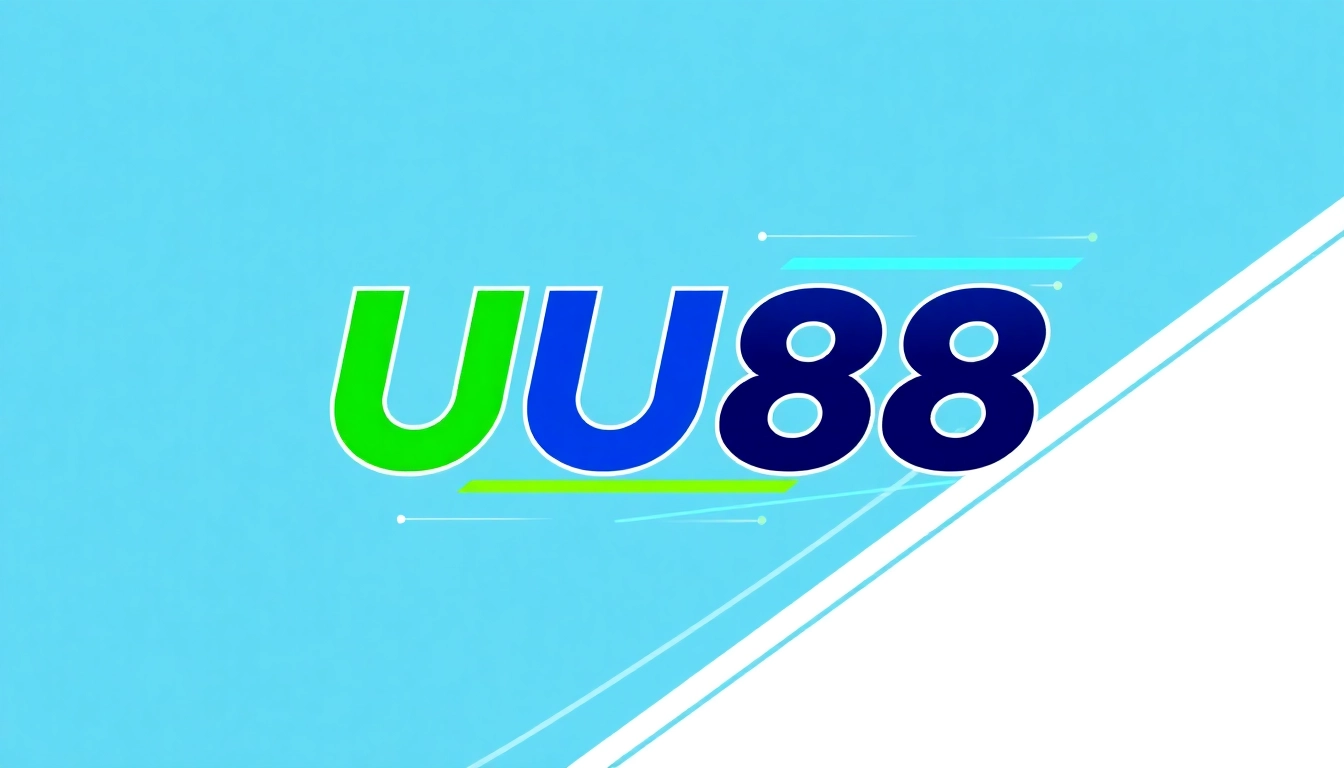 UU88 logo displayed on a sleek digital device with vibrant colors, highlighting trust and modernity for online gaming platform.