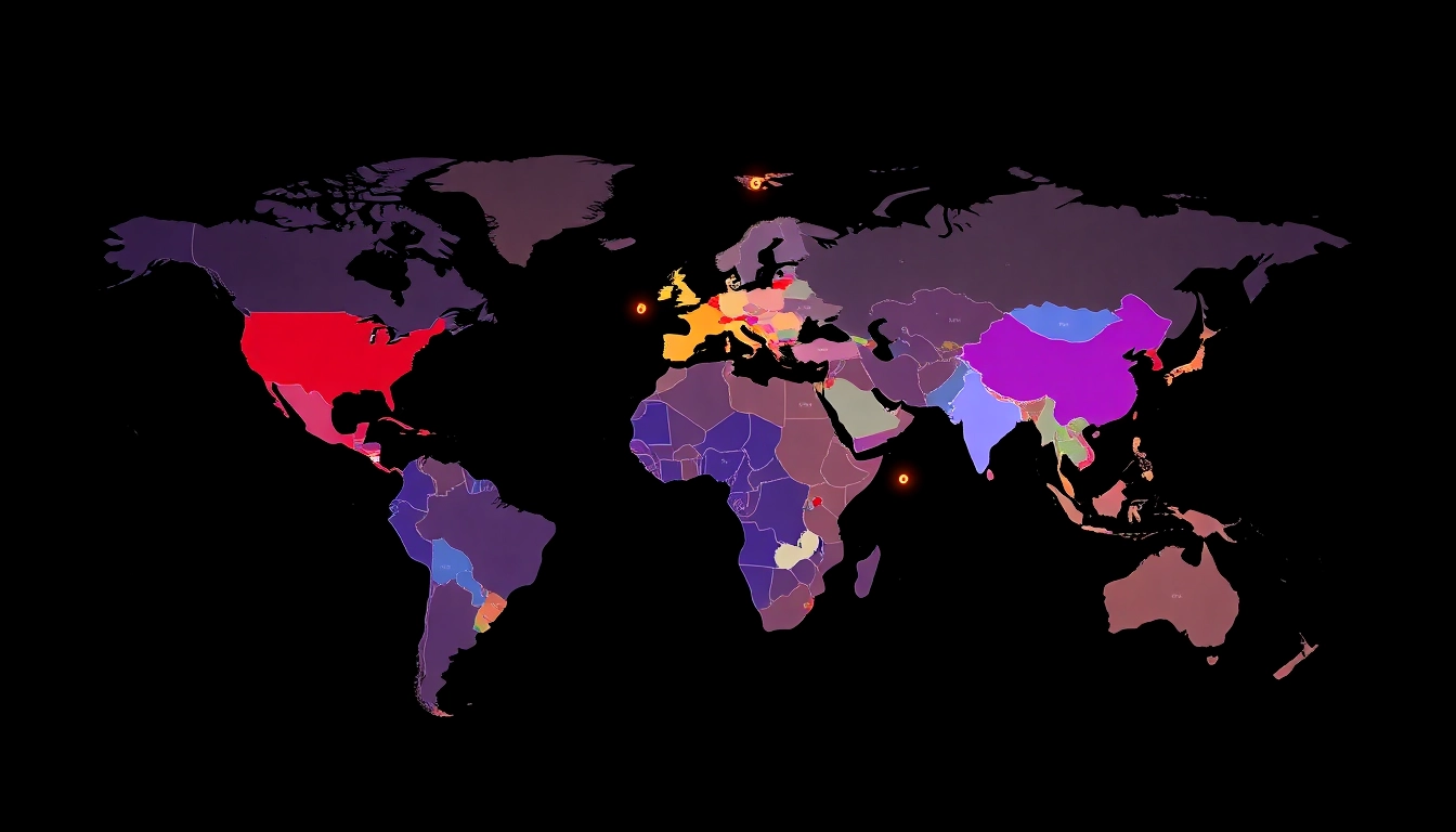 Map of crypto-friendly countries showing regions embracing cryptocurrency regulations and blockchain innovation worldwide.