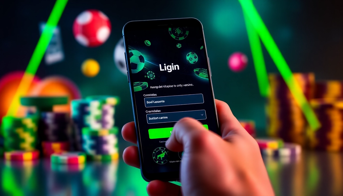 Fairplay login page on mobile device with sports and casino icons, highlighting quick access and security features for users.