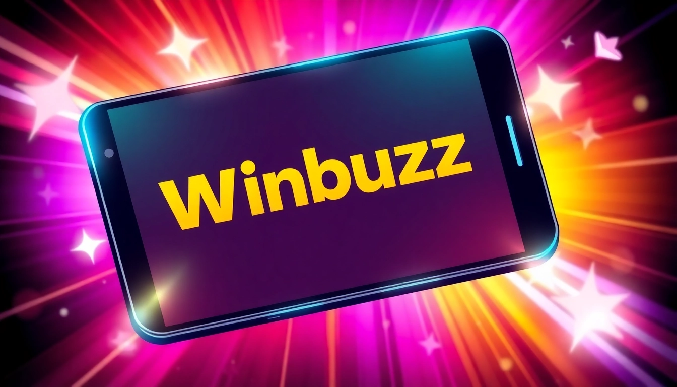Winbuzz Apk mobile app interface showcasing betting options and colorful graphics for user