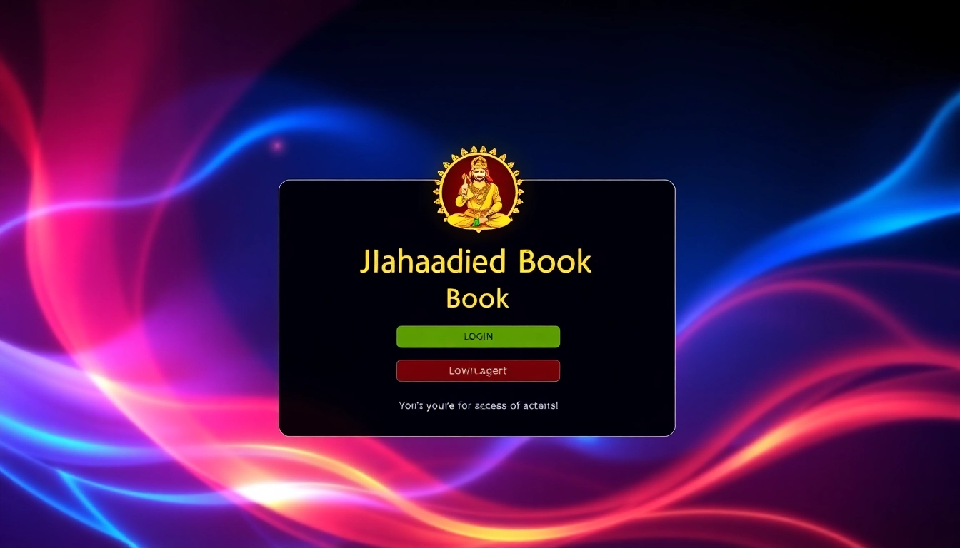 Mahadev book login process interface with secure login buttons and Indian design elements for