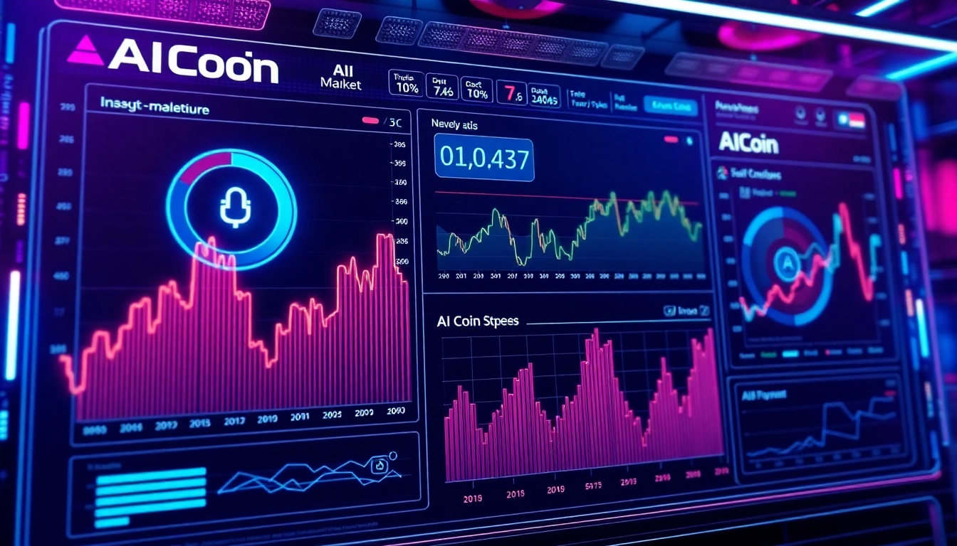 Aicoin financial data analysis interface with real-time charts and AI insights for investors